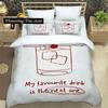 Beautiful Wine Glass Print Sheet Quilt Covers Bedding Dormitory Sheets Three-piece Bedding Set Soft Warm Bedding Set