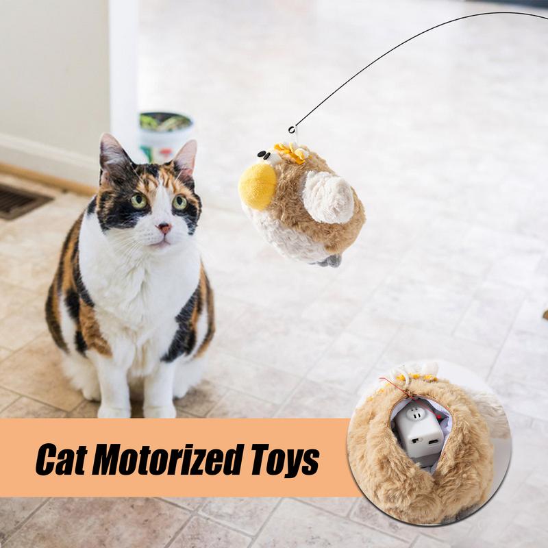 Interactive Cat Toys Plush Bird Active Cat Toys With Catnip USB Rechargeable Stimulating Pet Supplies For Kitten Home Travel