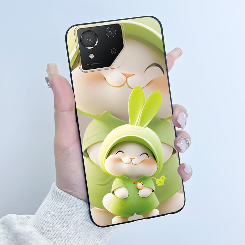 Casing For Asus ROG Phone 8 Phone8 ROG8 Pro Case Luxury Dragon Cute Cool Boys Girls Slim Black Matte Soft TPU Back Protect Cover