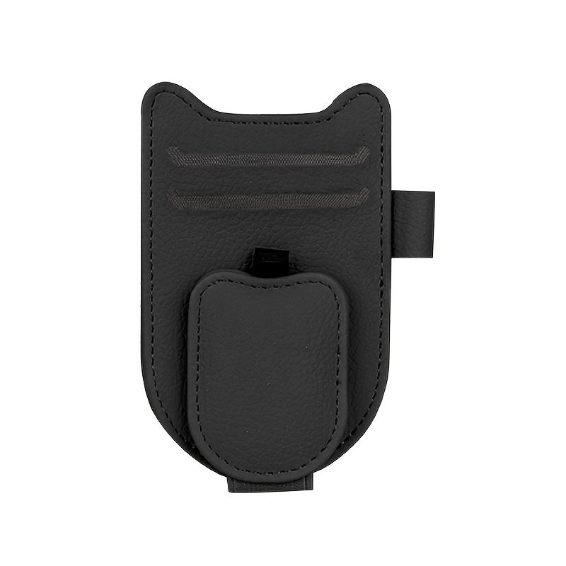 1PC Cat Ear PU Leather Visor Storage Box - Glasses, Card Microfiber PU Leather, Visor Storage Box