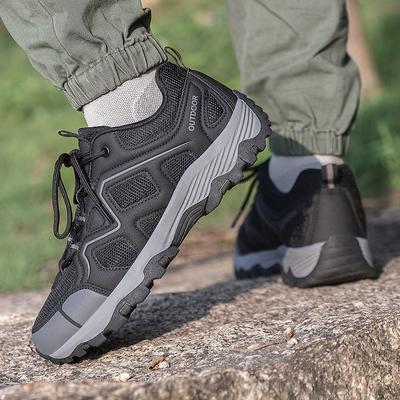 Spring and Autumn Couple Mountaineering Hiking Shoes Non-slip and Wear-resistant Walking Shoes Trendy Fashion Sports Shoes Breathable and Quick-drying