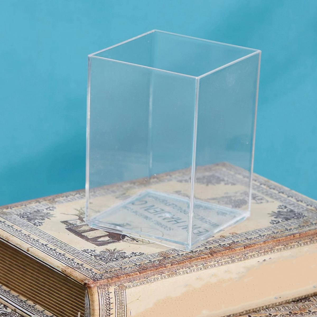 

Контейнер для кистей для макияжа Прозрачный акриловый ковш для кистей для общежития Кисть для бровей Помада Комод Настольный косметический ящик