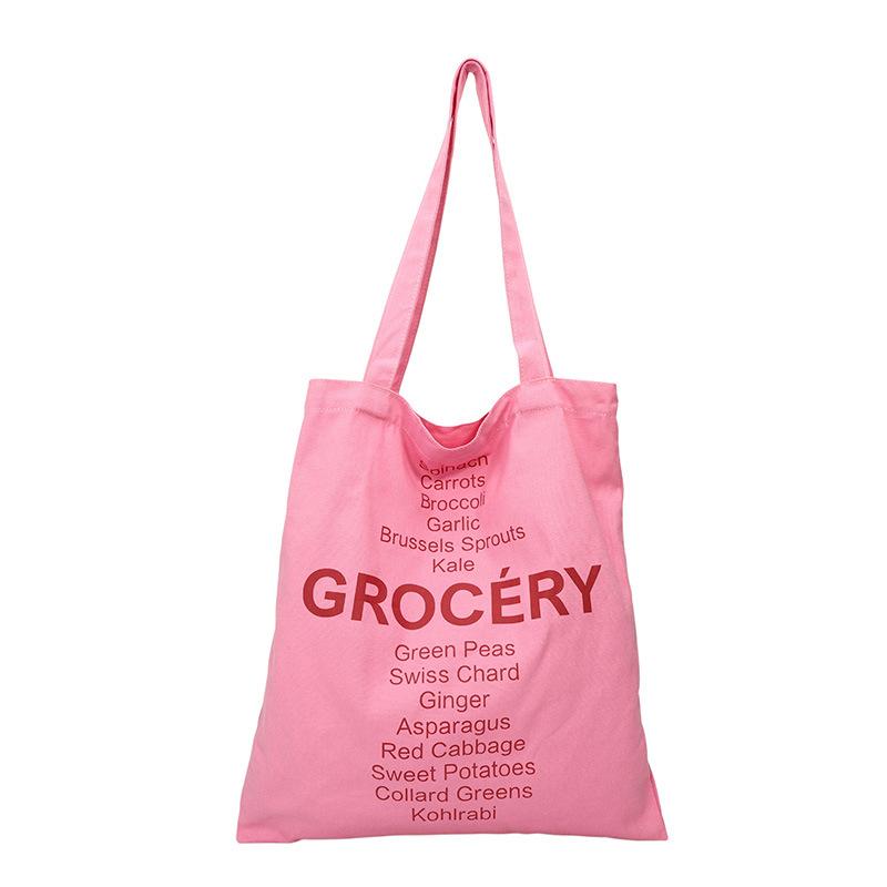 Stylish and Simple Tote Bag Women's Shoulder Bag Student Portable Large-capacity Shopping Canvas Bag
