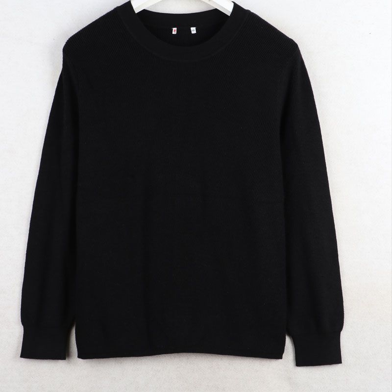 House Autumn and Winter New Arrival Export European and American Women's Clothing Cut Label round Neck Pullover Long Sleeve Sweater plus Size Knitwear