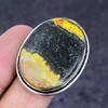 Natural Bumble Bee Jasper Gemstone 925 Sterling Silver Jewelry Ring Size 8 L0S06