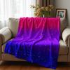 Gradient Ring Black Heart Art Soft Flannel Blanket Breathable Warm Throw for Office Car Sofa Kids Room Birthday Xmas Gift