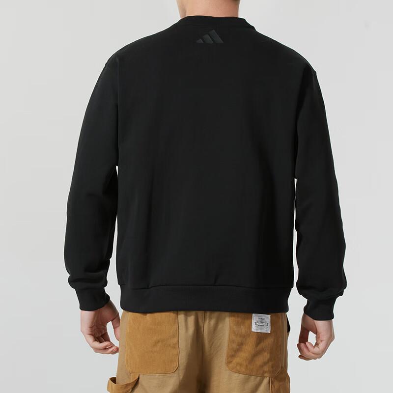 Adidas Sweatshirts Men's Black Crew Neck Moderate Other JL6063