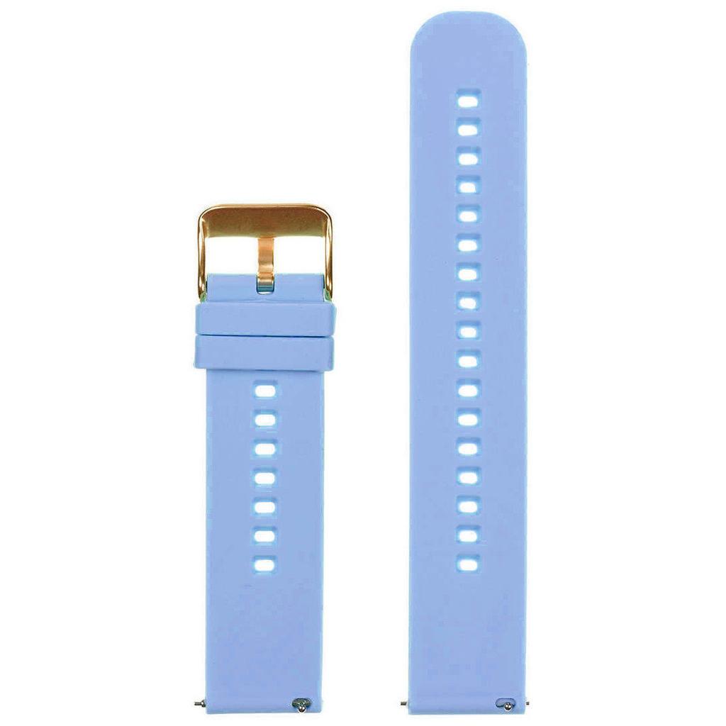 Pasek Gumowy Do Zegarka U27 - Jasnofioletowy/Rosegold - 22Mm