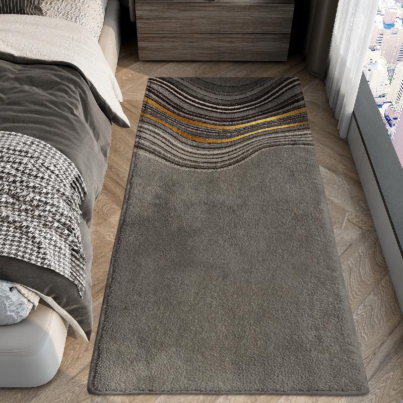 Light Luxury Carpets for Living Room Thick Plush Bedside Floor Mat Modern Style Bedroom Decor Grey Carpet Fluffy Soft Study Rug