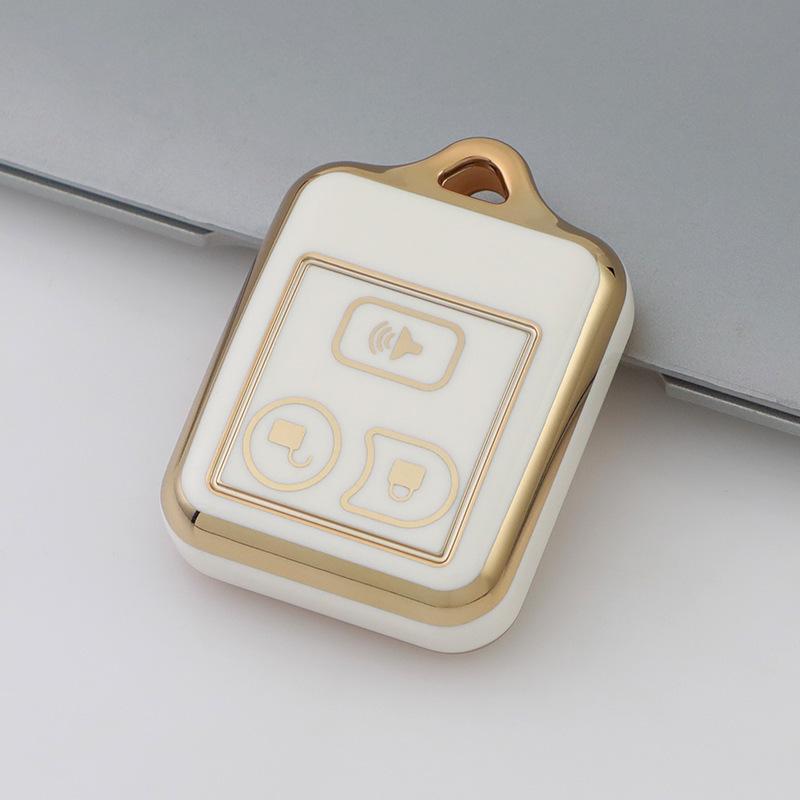 Gold Edge Car Key Case for Ford Lincoln Mercury (3/4 Button)