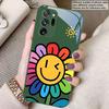 Cartoon-Blumen Lila Für Samsung A 01 02 03 Core 04 05 06 10 12 13 A14 5G 15 16 M 02 12 Note 8 9 10 20 Glas Ultra Handyhülle