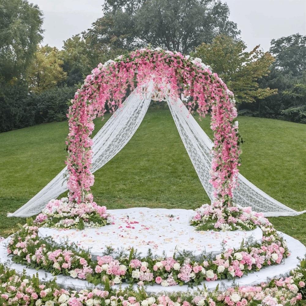 Single Branch Wisteria Wreath 1 Strip/15 Flowers Vine Plants Strips For Wedding Arches