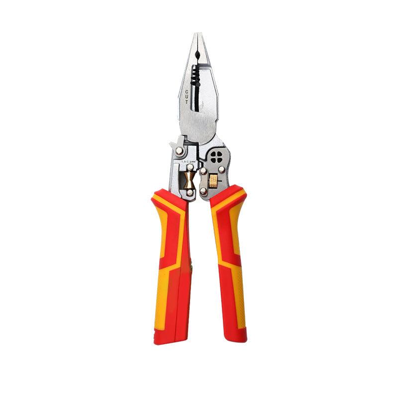 

8-in-1 Multi-function Wire Stripper Electricians Voltage Testing Cable Cutting Scissors Crimping Pliers