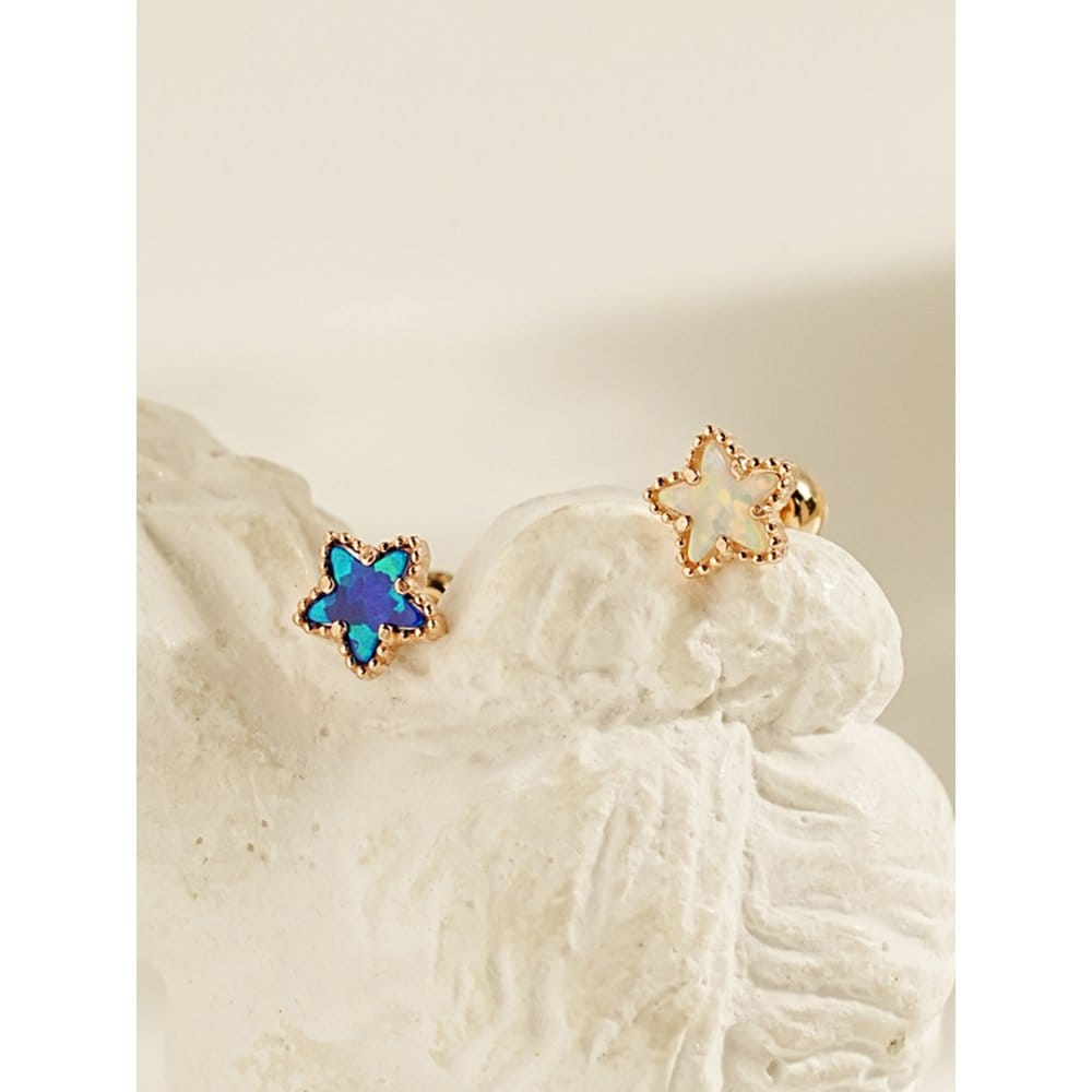 14K Oasis Star Piercing Earrings