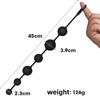 Silicone Anal Beads, 100% Silicone with Gradual Size Increase and Safe Pull Ring - Clean Anal Toy, BPA & Phthalate Free Female Female Sex Toy