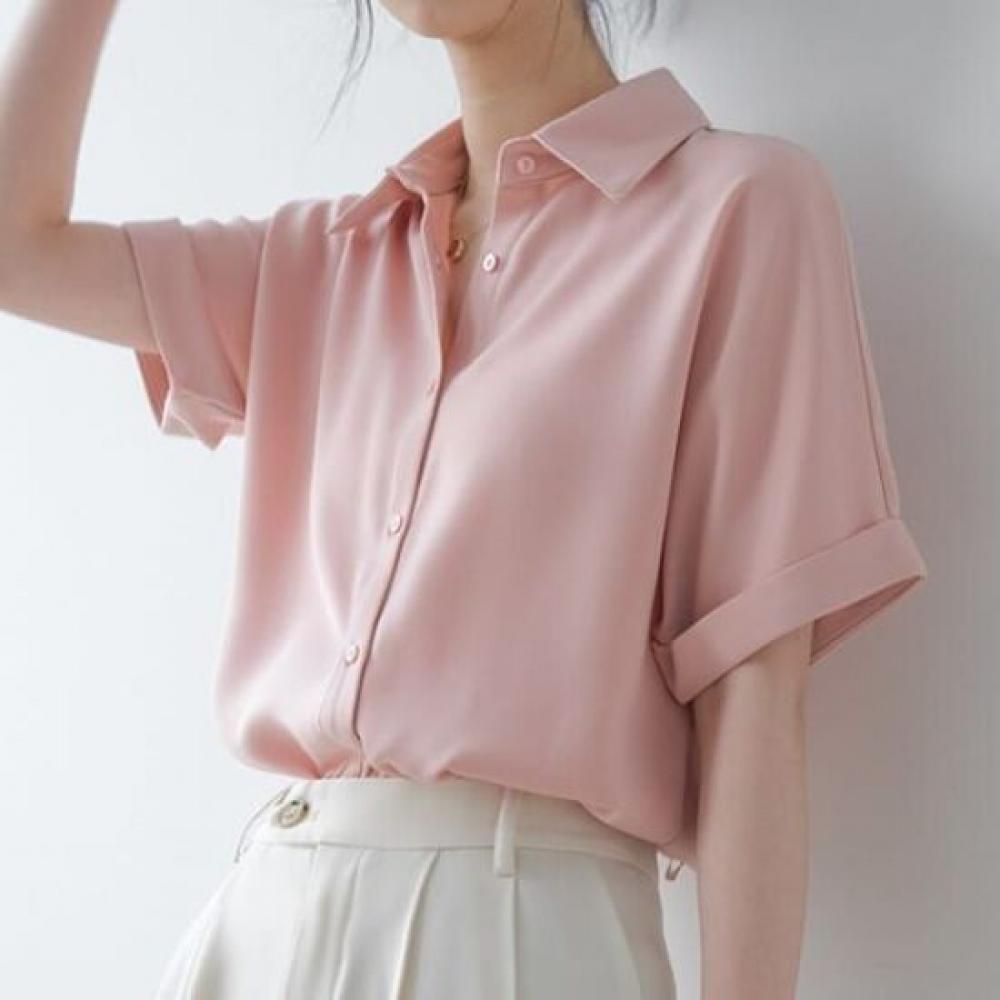 Navava Women Roll Up Short Sleeve Shirt Nb2711