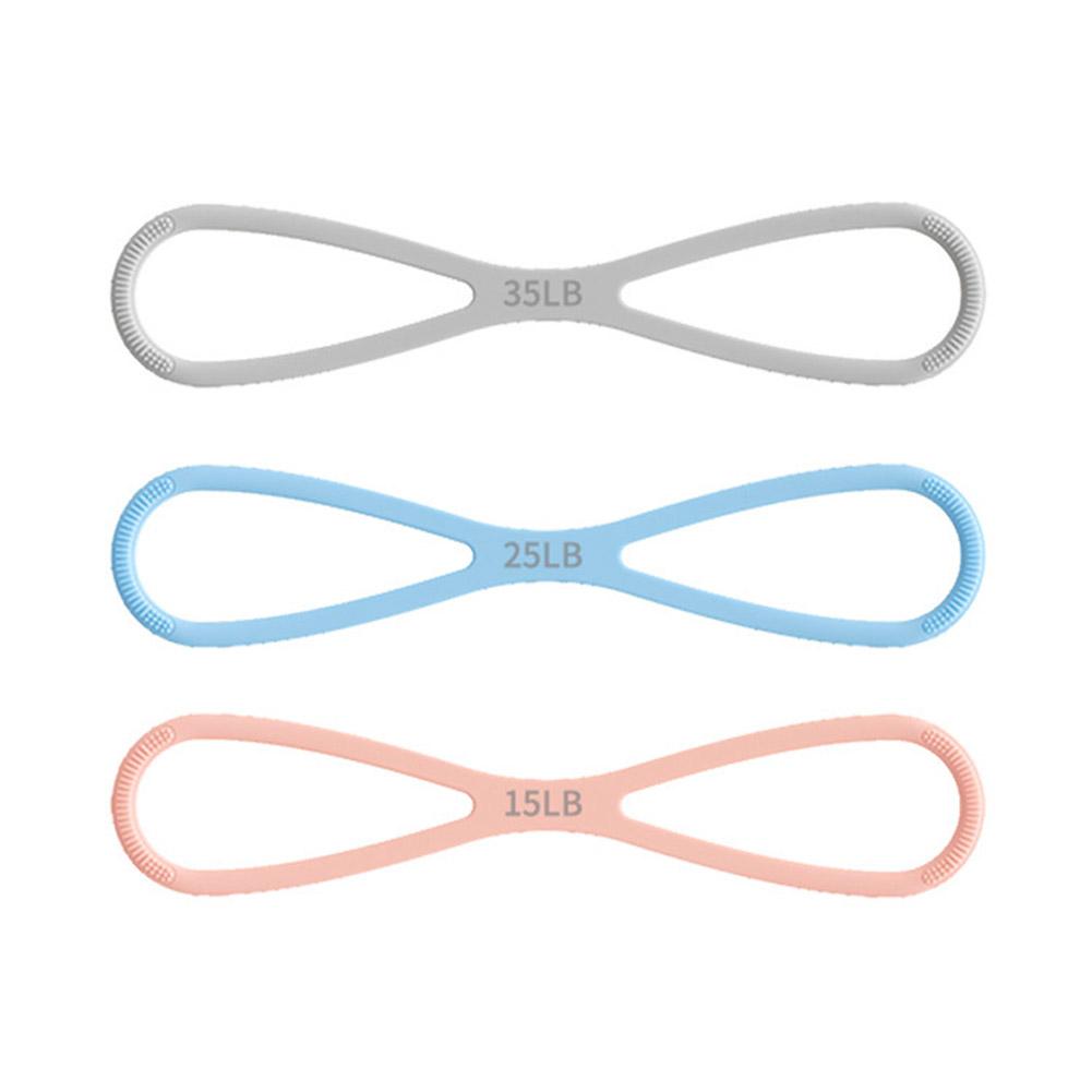 Silicone Fitness Resistance Band 8-Shape Pull Rope for Shoulder & Back High Elastic Home Workout Stretch Band Yoga Training