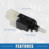 Brake Stop Light Lamp Switch No.0015454409 Brake Pedal Control Switch for Mercedes-Benz E320 2007-2009 Plastic Black Beige