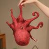 Morbido Peluche Polpo Rosso Realistico Cuscino Creatura Marina Bambola Coccolosa Carina Regalo di Compleanno Per Bambini