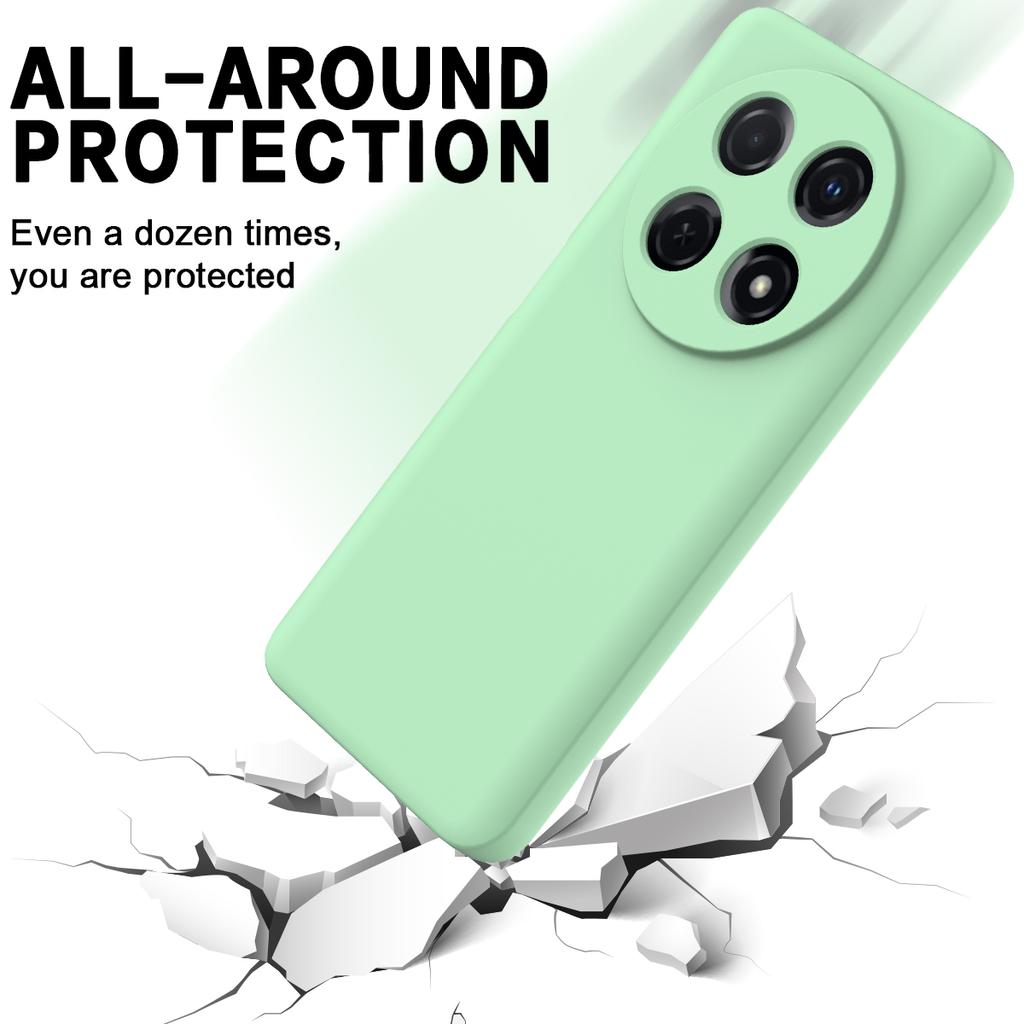 For Huawei Nova 12i 4G Case Liquid Silicone Shockproof Slim Phone Cover with Strap
