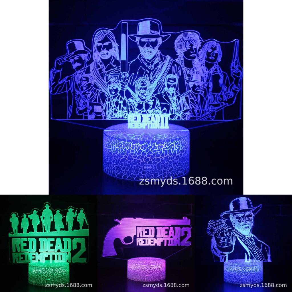 Creative 3d Colorful Touch Led Night Light For Wild West Game Series Perfect Gift