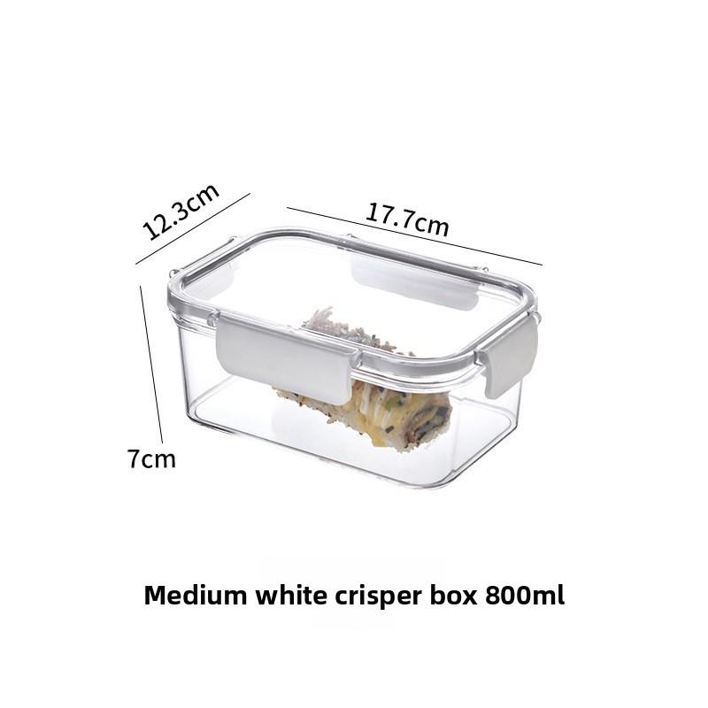 Kitchen Refrigerator Sealed Rectangular Refrigerator Storage Box with Lid Plastic Crisper Lunch Box Storage Box