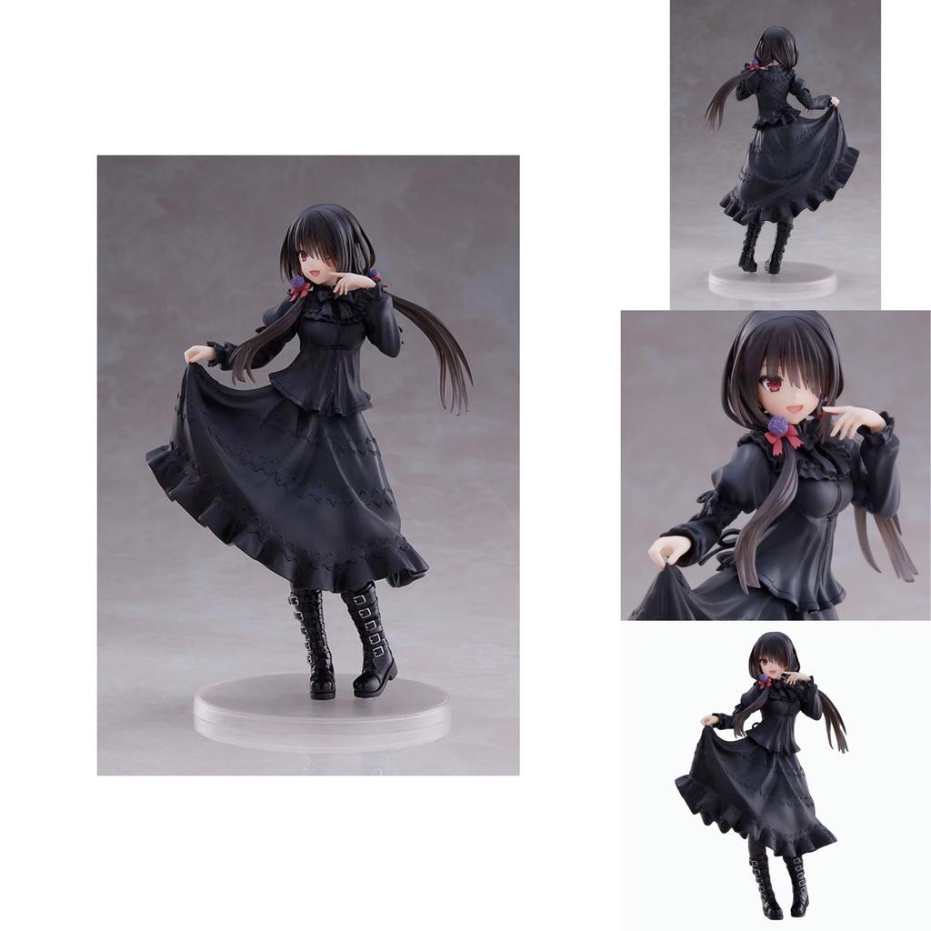 Beautiful Kurumi Tokisaki Pvc Statue In Elegant Dress Pose Perfect For Collecting