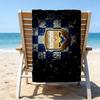 Giron-de Football Crest Printed Beach Towel, Super Soft Microfiber, Perfect Gift Birthday, for Pool, Beach, Travel, for Family and Friends
