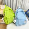 Small Fresh Girl Backpack Japanese Solid Color Schoolbag Female Korean Version Ins Versatile Large Capacity Student Backpack New