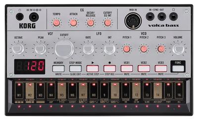 Mașină de bas analogic KORG Volca bass Sequencer în 16 pași Difuzor alimentat cu baterie Dimensiune compactă compatibilă cu căști care poate fi folosit oriunde încorporat