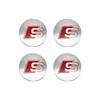 For Audi  A5 Tire Decoration For Audi A4 B8 A3 8P A6 C7 8V B6 B7 B9 Q5 A1 A5 4PCS 56mm Car Emblem Wheel Hub Cap Decals Stickers Decoration