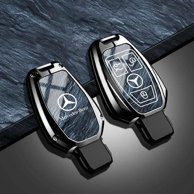 Car Sticker For Benz Zinc Alloy Car Key Protector Key Case Cover Shell For Mercedes Benz B C E Class GLS GLA GLK GLC CLA AMG W20