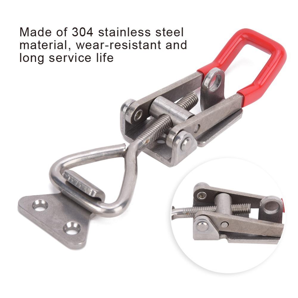 2pcs Hand Tool Type Quick Latch Clamp 304 Stainless Steel Toggle Hasp Clamp For Storage Box