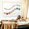 Healing Nonlinear Tapestry, Mental Health Awareness Wall Hanging, Bedroom Dormitory Aesthetic Home Decor