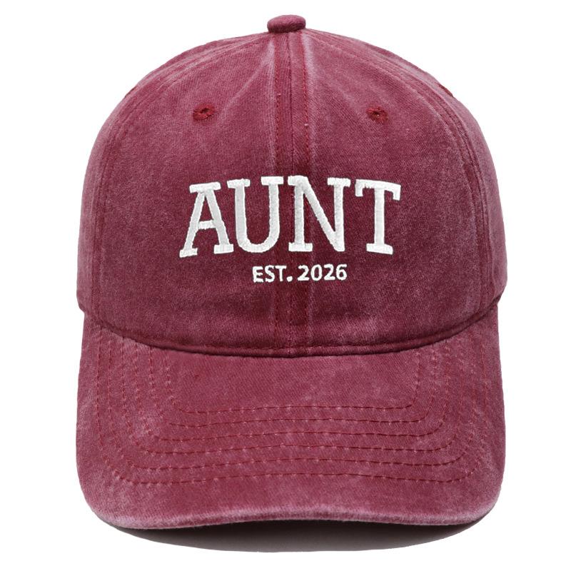 Hot Sale DAD MOM Embroidered Baseball Cap Washed Retro Male and Female Couples Casual Versatile Hat