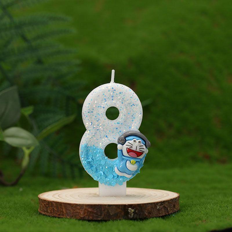 Dingdang Cat Handmade Creative Digital Handmade Candles Birthday Party Cake Decoration Candles