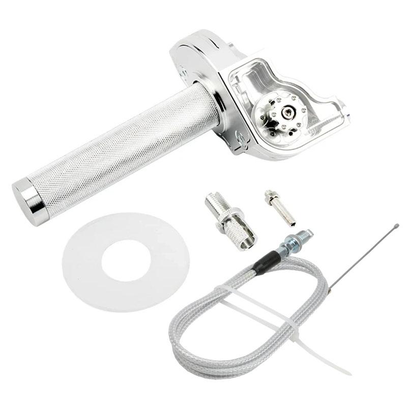 CNC Aluminum 22mm For Moped Scooter ATV Quad Bike Motorcycle Universal Accelerator Throttle Twist Grips Handlebars Cable Throttles 2