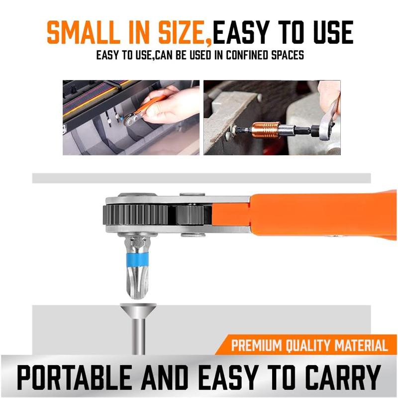 33 In 1 Screwdriver Set Magnetic Short Bit Socket Extension Rod Phillips Slotted Torx Hex Multitool With Ratchet Wrench