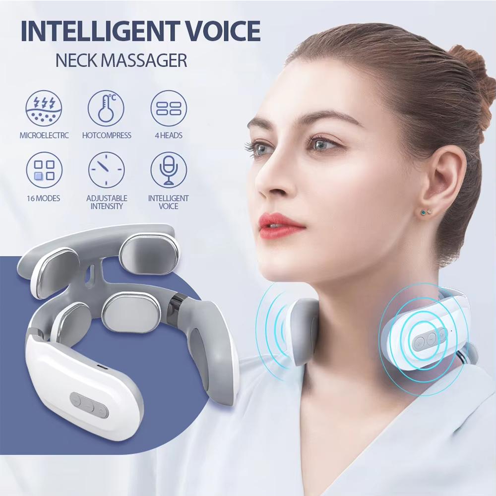 Portable Smart Neck Massager USB Charging for Cervical Pain Relief for Neck PainElectric Deep Tissue Massager for Neck