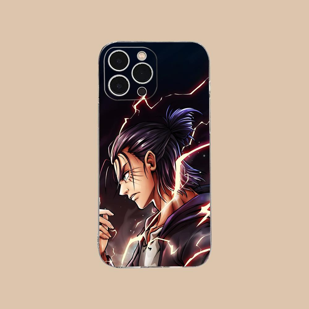 AOT Eren Yeager Clear TPU Mobile Case for iPhone 17 16 15 14 13 12 11 X XR XS Air Pro Max Plus Mini Colorful Cover
