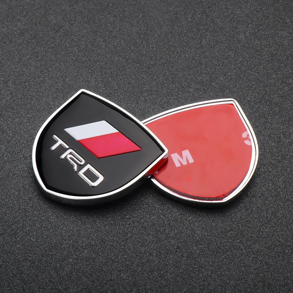 Styling Auto 3D Metallo Scudo Portiera Auto Emblema Badge Carrozzeria Auto Adesivo Per TRD TOYOTA Crown Reiz Corolla Prada Yaris Vitz Camry GT86