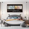 1 piece of family motto canvas wall painting - Life begins from now on, love never ends, inspirational home decoration painting