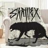 Singer Skrillex Throw Lightweight 240g Flannel Blanket Soft Skin-friendly for Summer Cooling