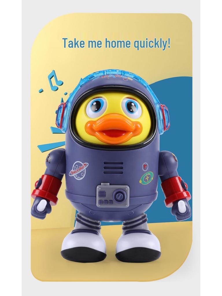 Electric Space Duck Dancing Toy for Babies and Kids (6+ Months) – Singing Robot Duckling