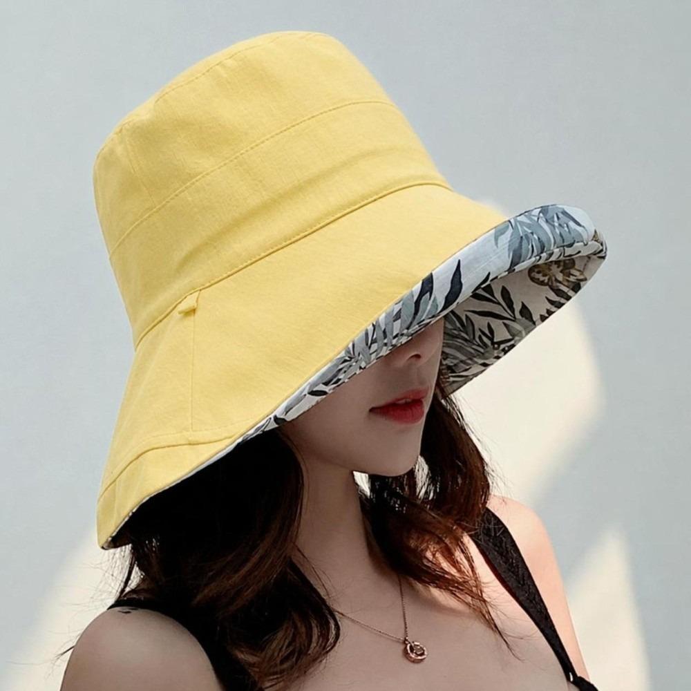 Panama Style Fisherman Hat Reversible Big Brim Hat Versatile Sun Visor Cap for Women