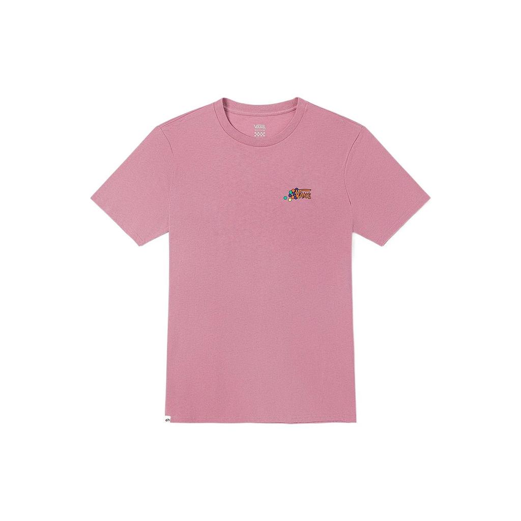 Vans T Shirts Women's Pink Crew Neck Moderate Straight Fit VN0A7YHVBD5