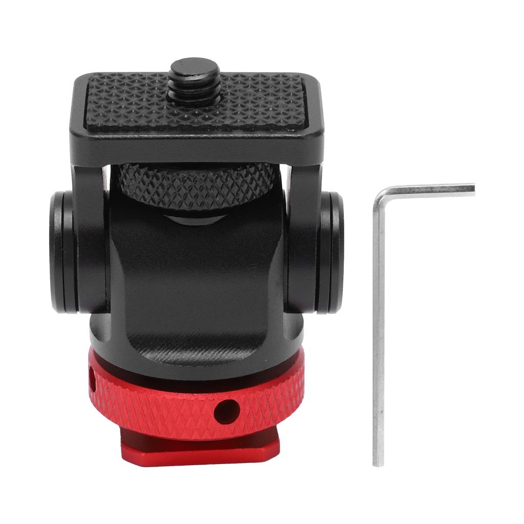 Mini Aluminum Alloy Ball Head Tripod Cold Shoe Adapter 1 4 Inch Screw for SLR CameraRed