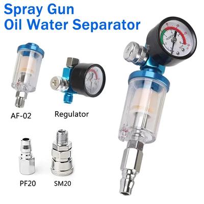 1/5PCS Europejski styl do sprężarki pistoletu natryskowego narzędzia ciśnieniowego części 1/4'' separator oleju wody filtr powietrza pułapka wilgoci