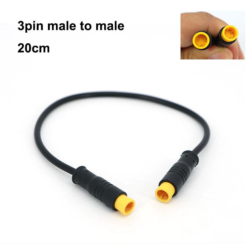 0.3m 0.5m 8mm M8 2 3 5 Pin Sensor Male Female To Male Female Ebike Connector Cable Butt Joint Electric Bicycle Waterproof Wire