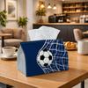 1pc Minimalist Modern Sport Tissue Box Multifunctional, Soccer Illustration Suitable for Home, Parties, And Car Decoration. This Decorative Tissue Pap